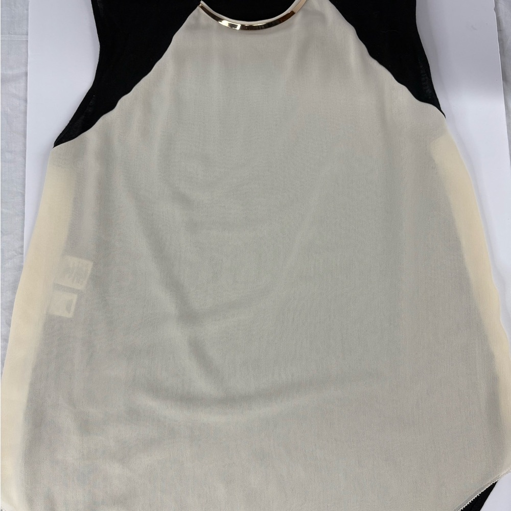 RACHEL Rachel Roy Black and Cream Blouse